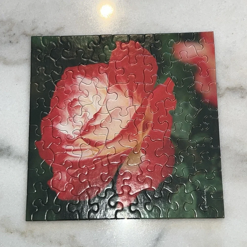 Vintage Springbok Multi Puzzle A Quarter of Roses Complete Hallmark Mini 4 in 1